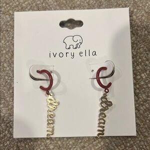 Ivory Ella Red and Gold Dream Earrings